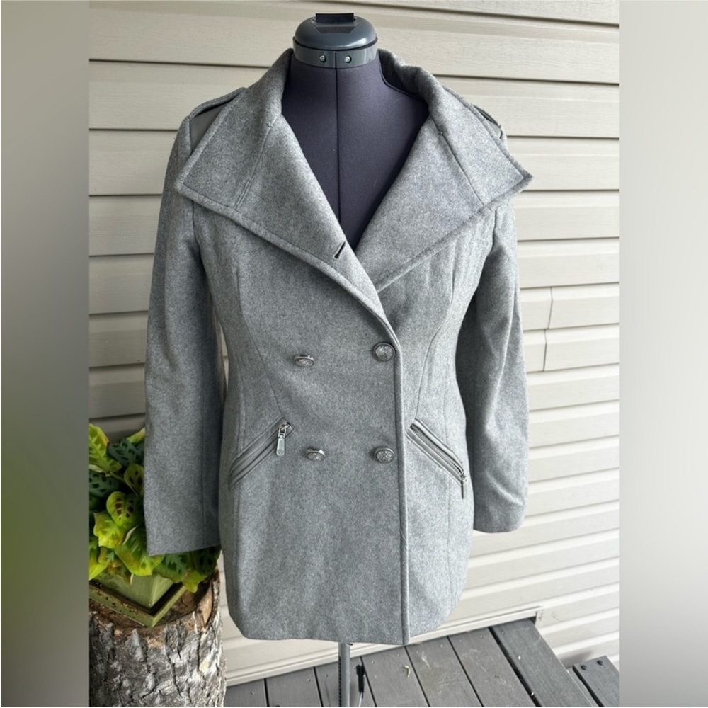 Vince Camuto | S | Gray Wool Blend Coat/ Jacket - Picture 15 of 16